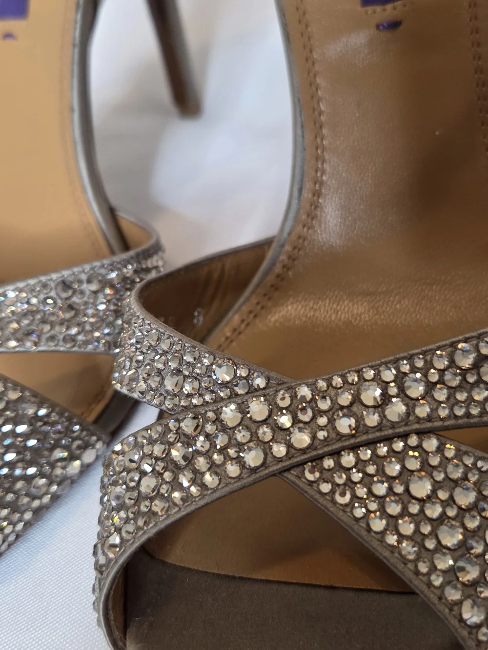 Ralph Lauren Silver Crystal Ankle-Strap Sandals - Picture 10 of 10